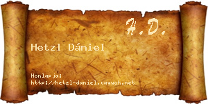 Hetzl Dániel névjegykártya